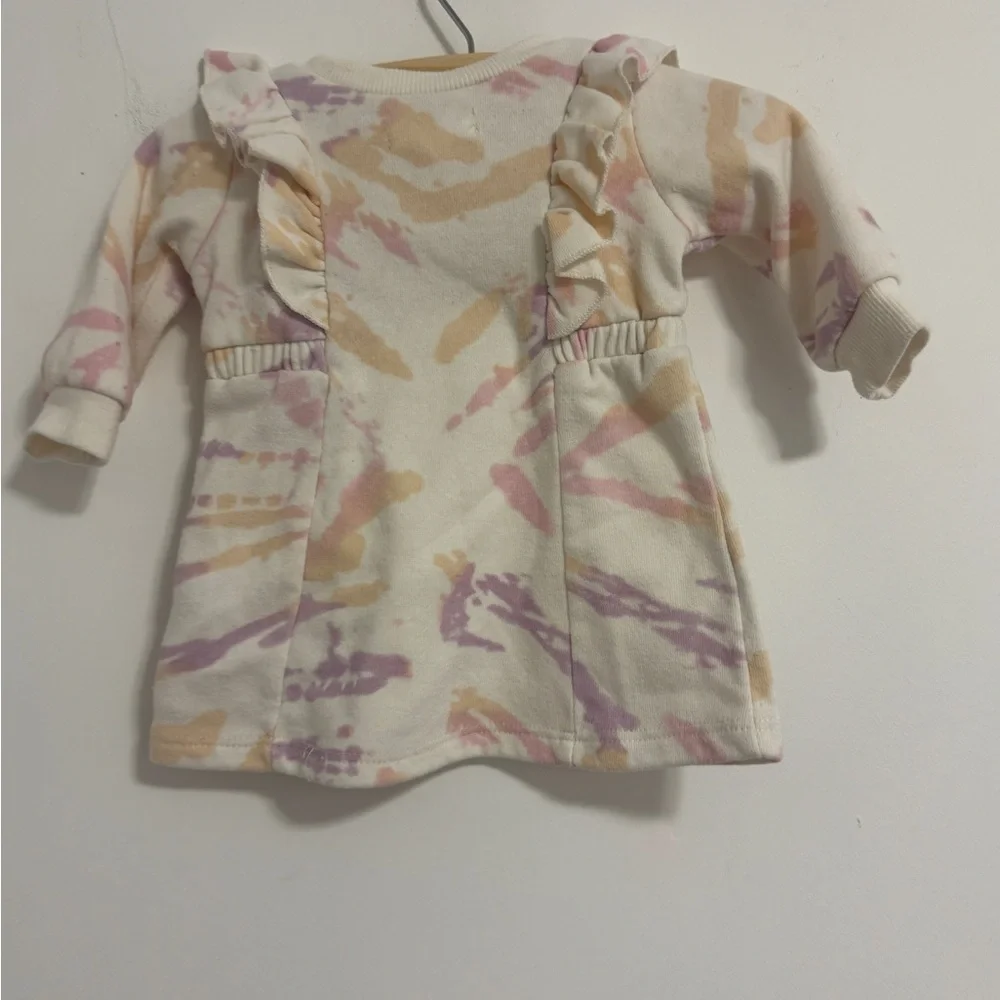 Grayson Mini Newborn Charming Ruffle Sleeve Kids Dress - Cream, Pink, and Purple